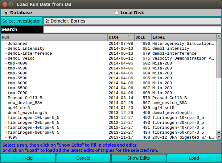 DataLoader Dialog