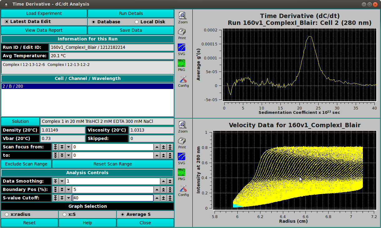 Time Derivative Main Window