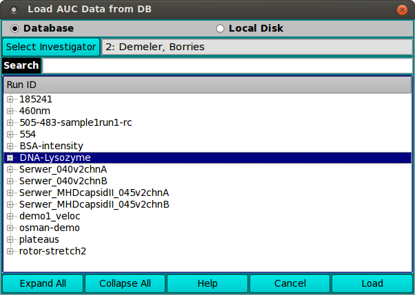 LoadAUC Dialog