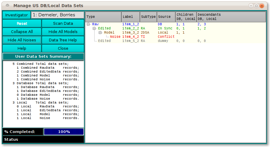 ManageData Main Window