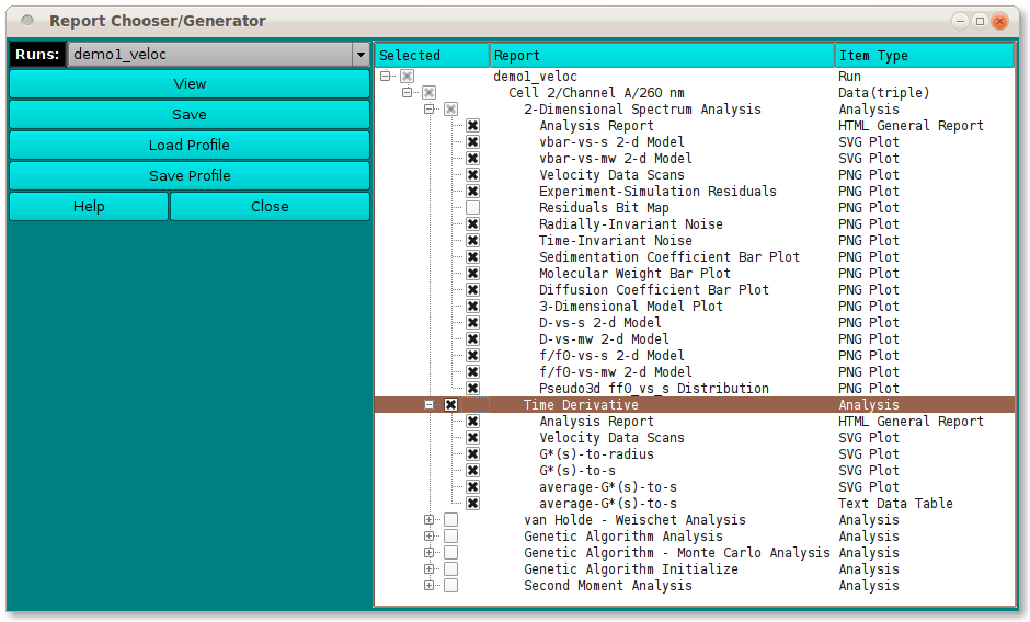 Report Generator main window